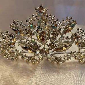 Jeweled, Jewel, Crown Tiara Head Piece Wedding Prom